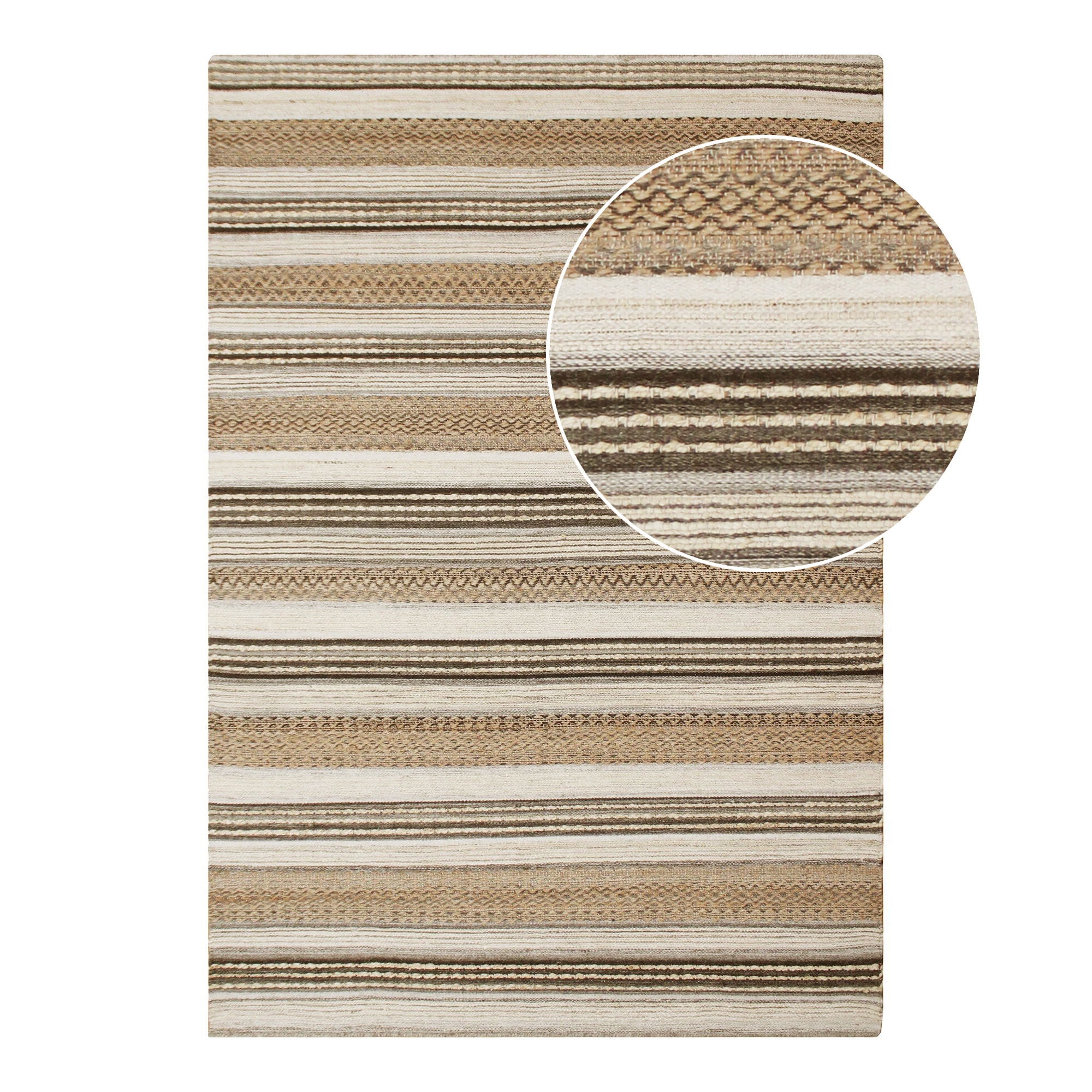 House Nordic Morena tæppe, håndvævet, natur/grå 200 x 300 cm