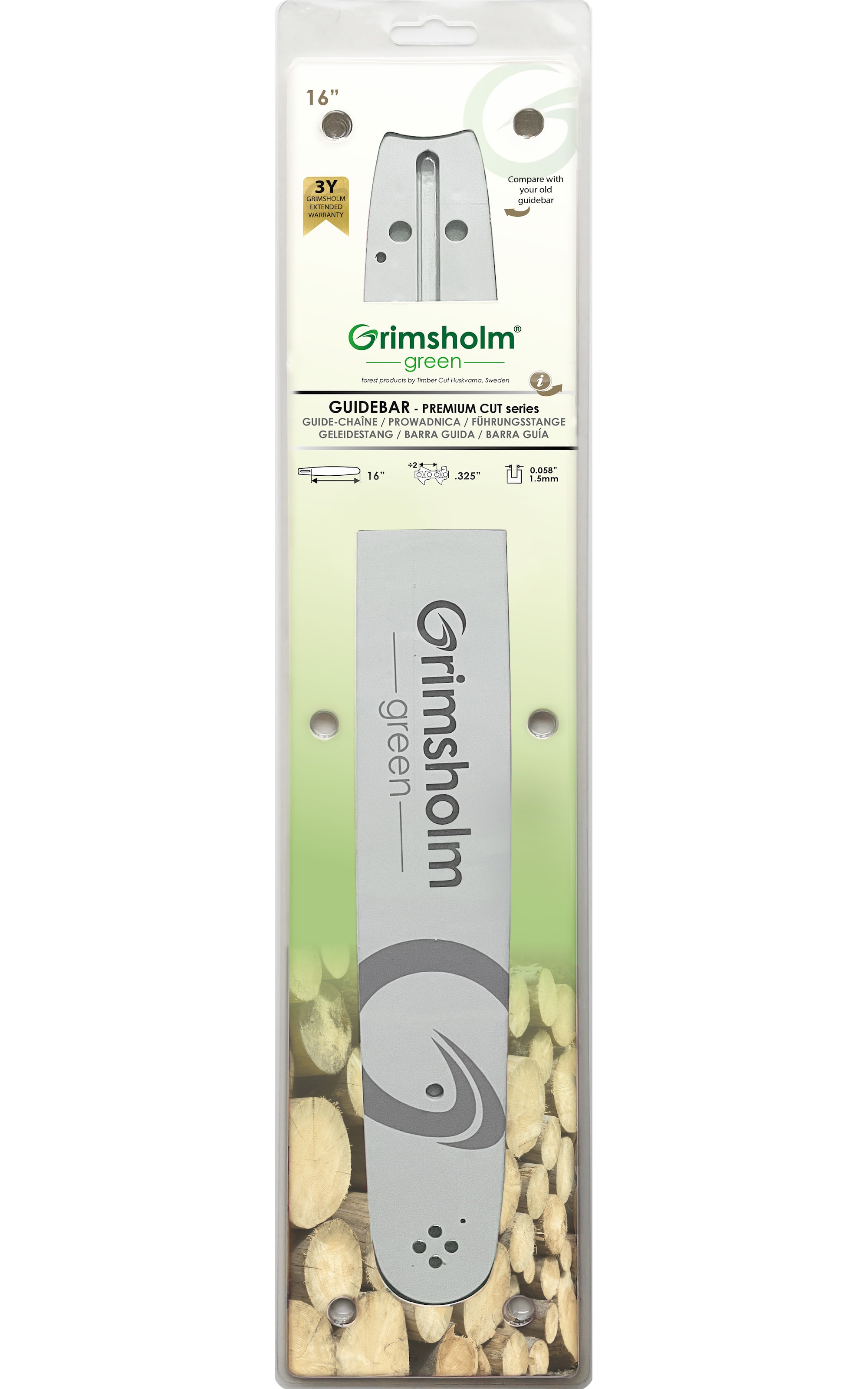 Grimsholm 16" .325" 1.5mm Premium Cut Motorsavskæde