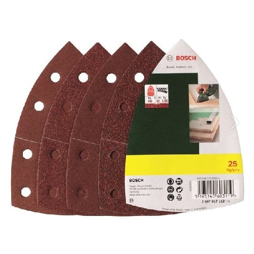 Bosch PSM slibebladssæt 102 x 62 mm korn 40, 80, 120 og 180 25 stk.