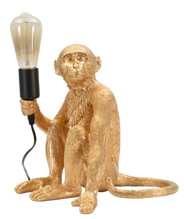 Mauro Ferretti Monkey Gold bordlampe 33 x 33 x 32 cm