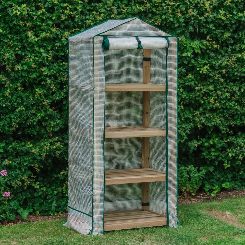 Grow It Premium Wood Growhouse 4 Tier væksthus 160 x 69 x 49 cm