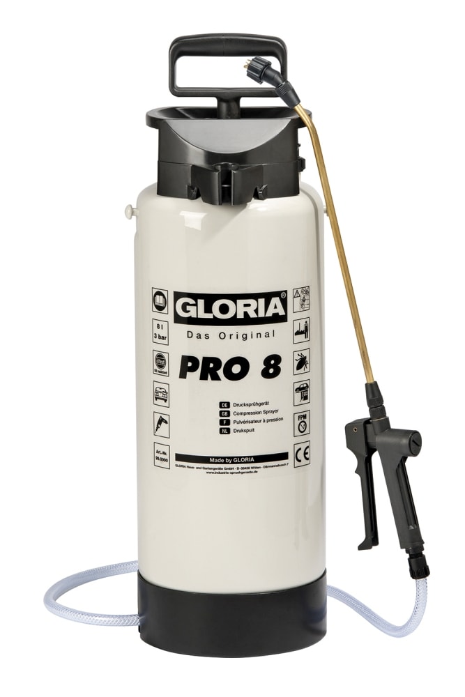 Gloria Pro 8 tryksprøjte olieresistent 8L 3 bar