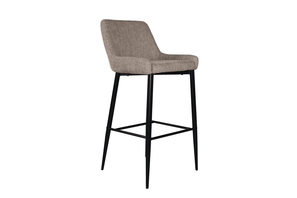 Venture Design Plaza barstol i sort/beige tekstil