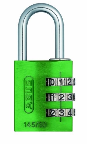 Abus hængelås grøn med kodelås 30 mm. med 3 cifre