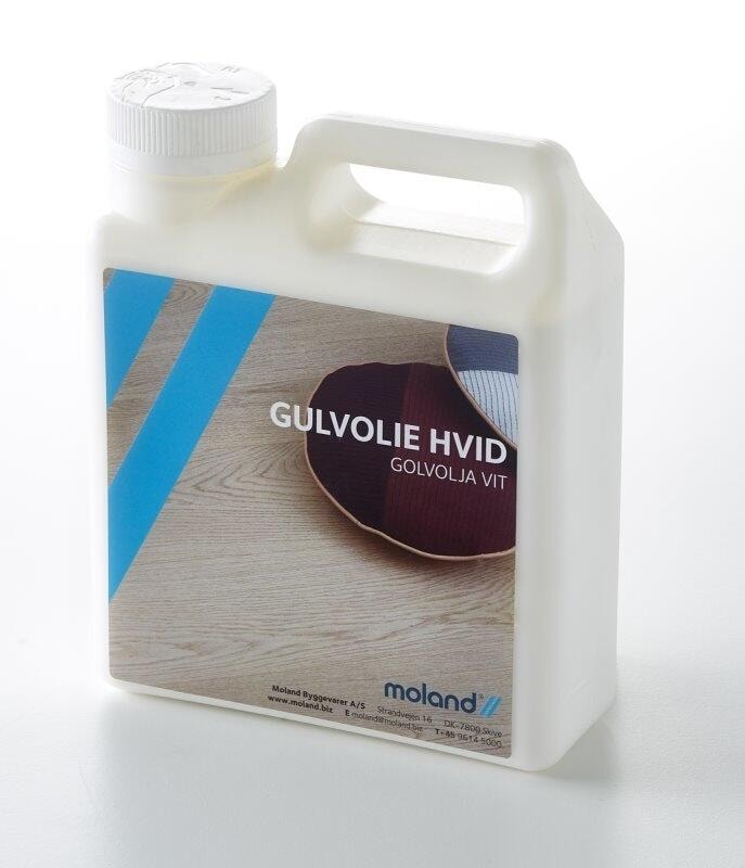 Moland gulvolie hvid 1 liter