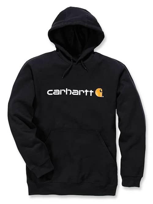 Carhartt Signatur Logo hættetrøje sort str. L