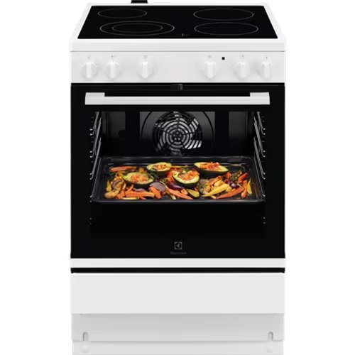 Electrolux 500 SurroundCook glaskeramisk komfur hvid 60 cm 400V LKR64001SW