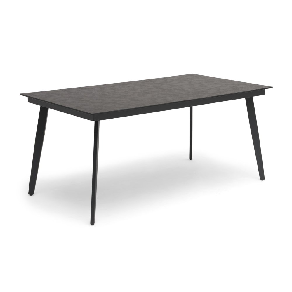 Hillerstorp Hunneslätt havebord i grå alu og laminat 90 x 160 cm