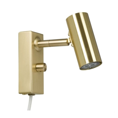 Belid Cato vægspot i slebet messing H 14,7 cm GU4