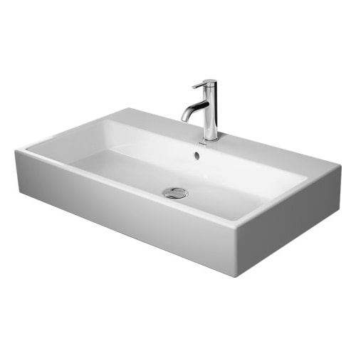 Duravit Vero Air vask med hanehul, overløb og WonderGliss 80 x 47 cm