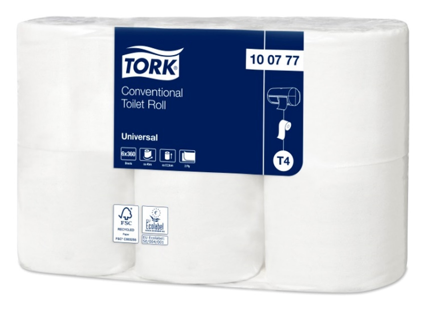 Tork Toiletpapir T4 Universal 120210, 2-lags, Natur 64x38,1 m