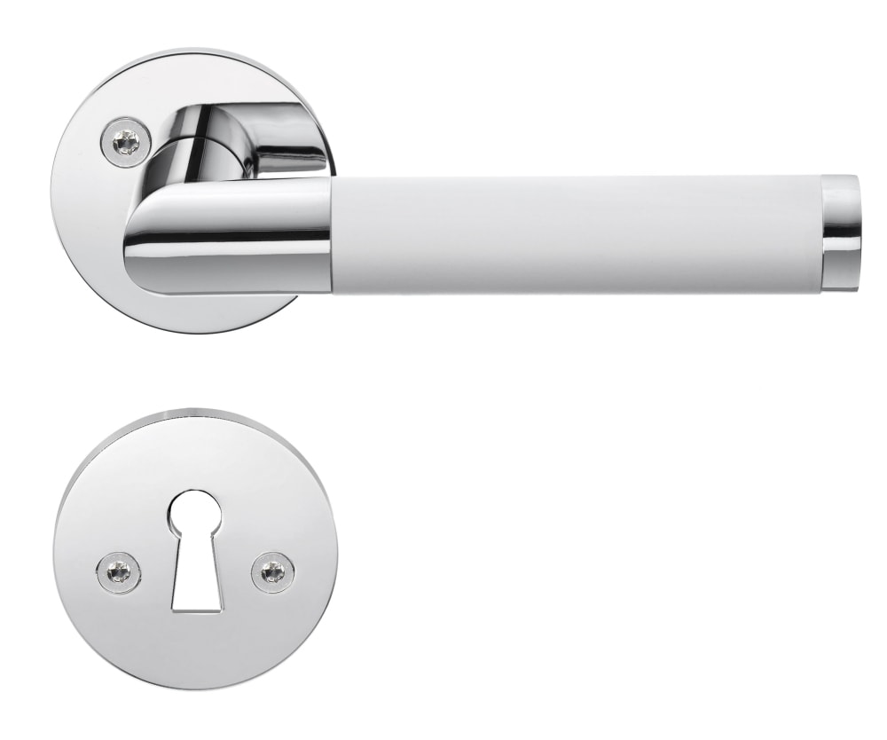 Beslagsboden B868 Design indendørsgreb poleret krom/sort stål 125 mm