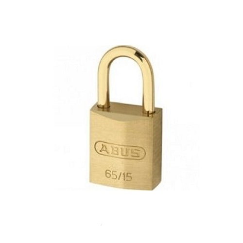 Abus hængelås messing 15 mm.