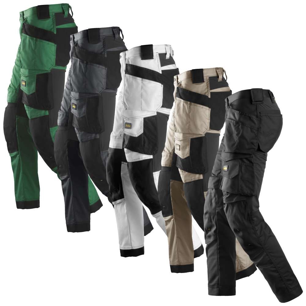 Snickers 6241 AllroundWork stretch buks med hylsterlommer sort str. 54