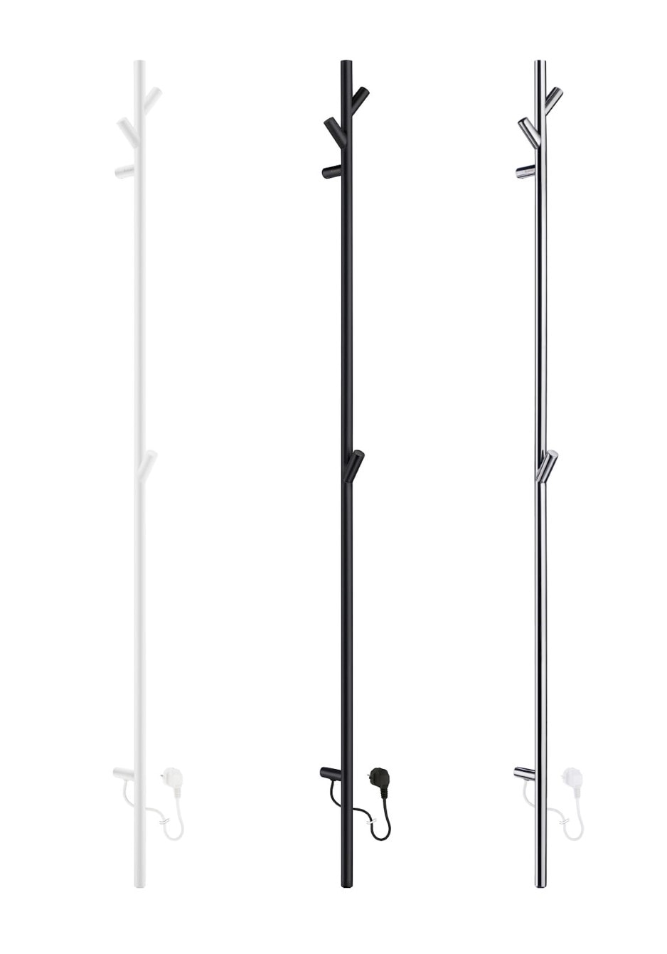 Smedbo Dry håndklædetørrer hvid H1720 mm