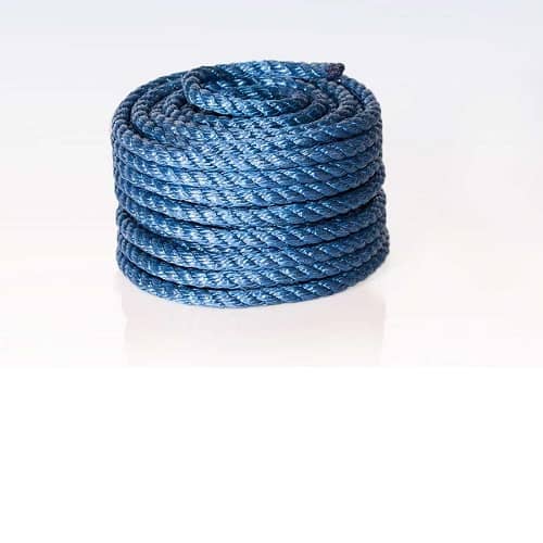 Polyreb i blå 3-slået minirulle Ø12 mm x 20 m