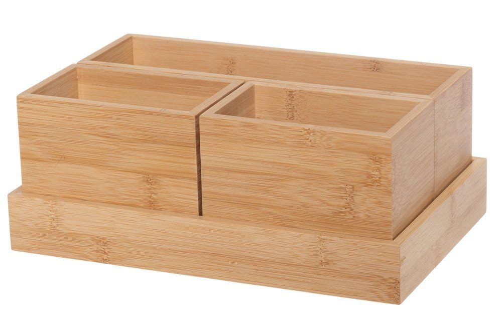 4Living organiser i bambus 4 dele