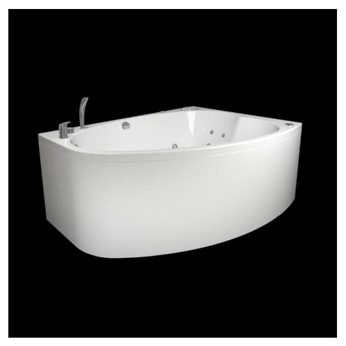 Westerbergs Norden 160 L Duo badekar med front og armatur i karkant 157 x 115 cm