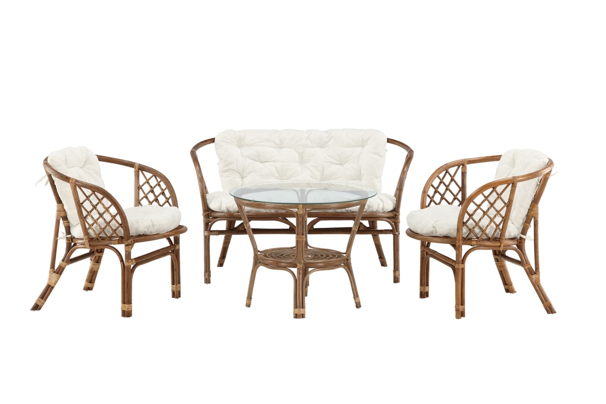 Venture Design Wera loungesæt 3+2 i rattan/offwhite