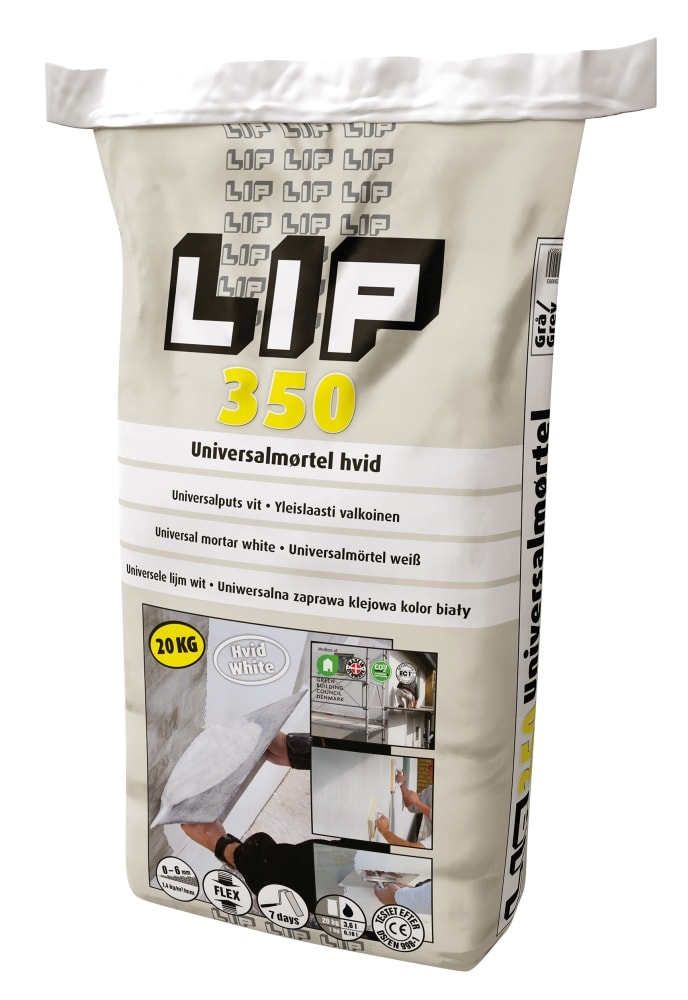 LIP 350 universalmørtel hvid 20 kg