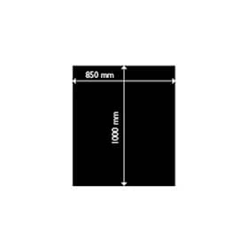 Aduro rektangel gulvplade i sort stål 1000 x 850 mm