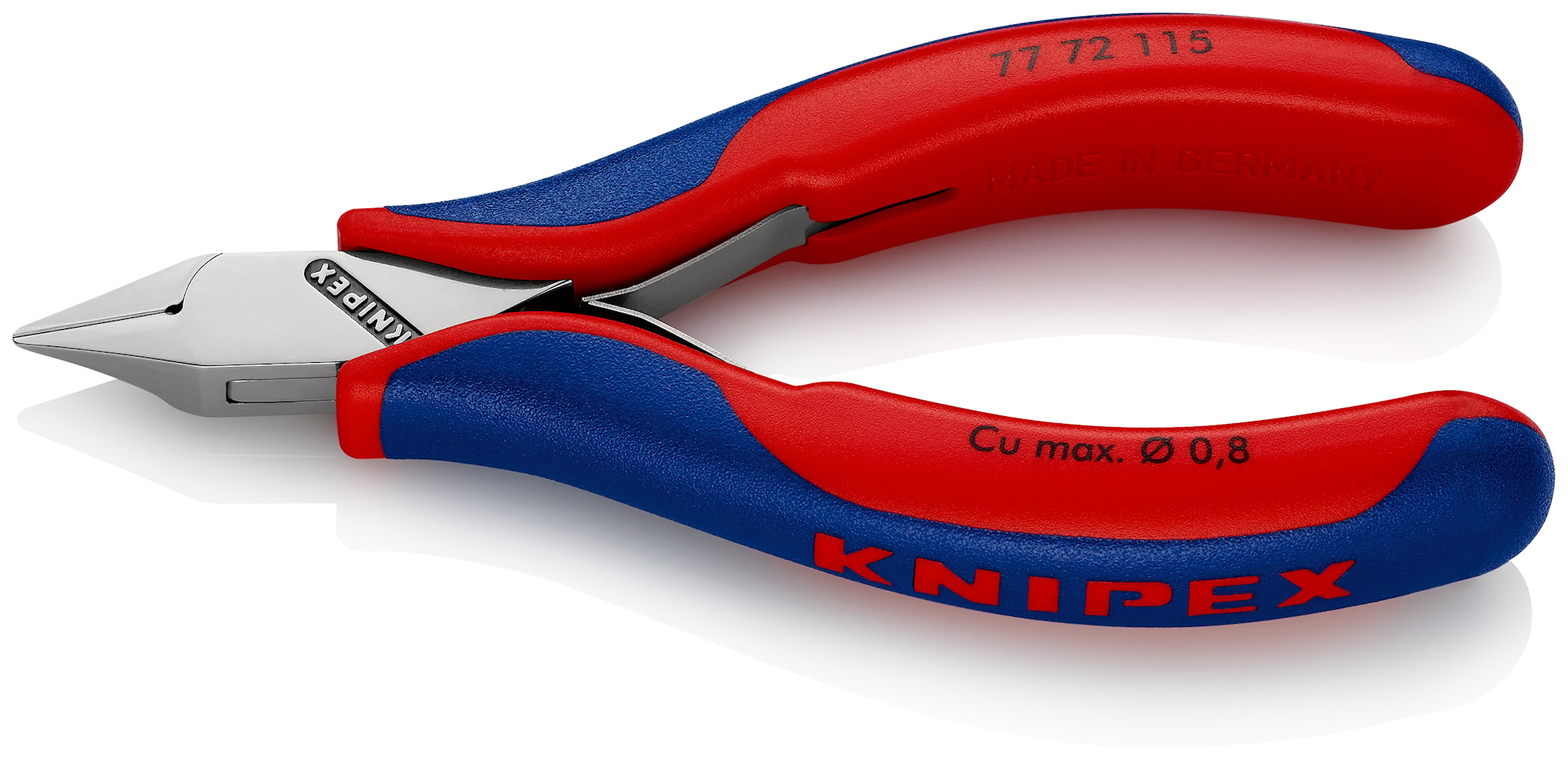 Knipex elektronik-skævbider med flerkomponent greb mini-spids med facet 115 mm