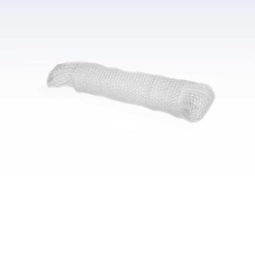 Tøjsnor Poly i hvid 3-slået, Ø4 mm x 20 m