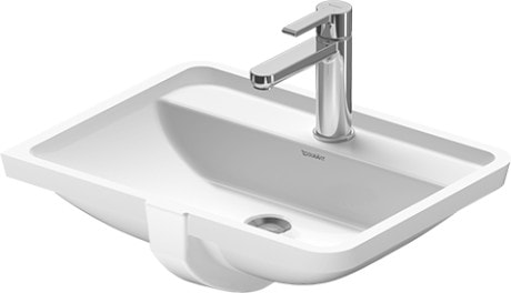 Duravit Starck 3 vask 49 cm med hanehul og overløb til underlimning