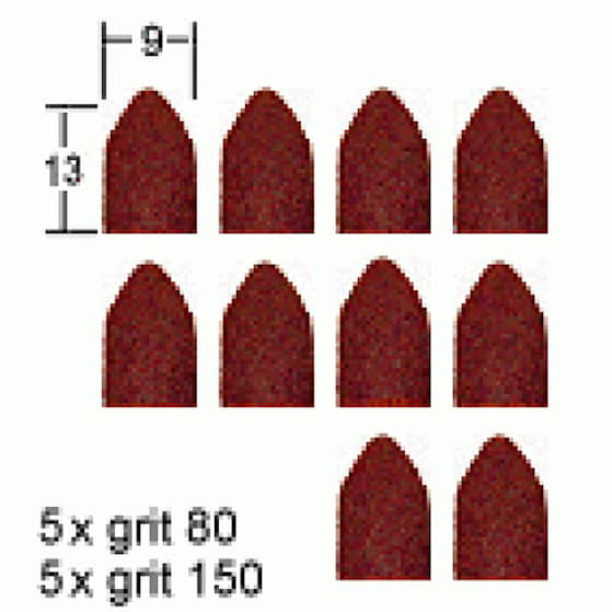 Proxxon slibekap uden holder k80 og k150 2x5 stk.Proxxon nr. 28989