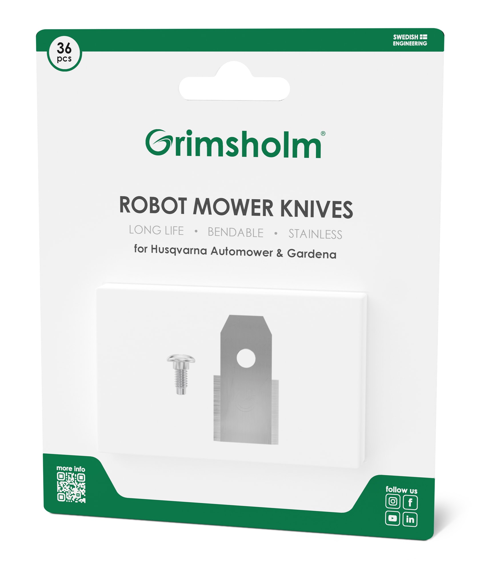 Grimsholm Knive til Husqvarna Automower 36 stk