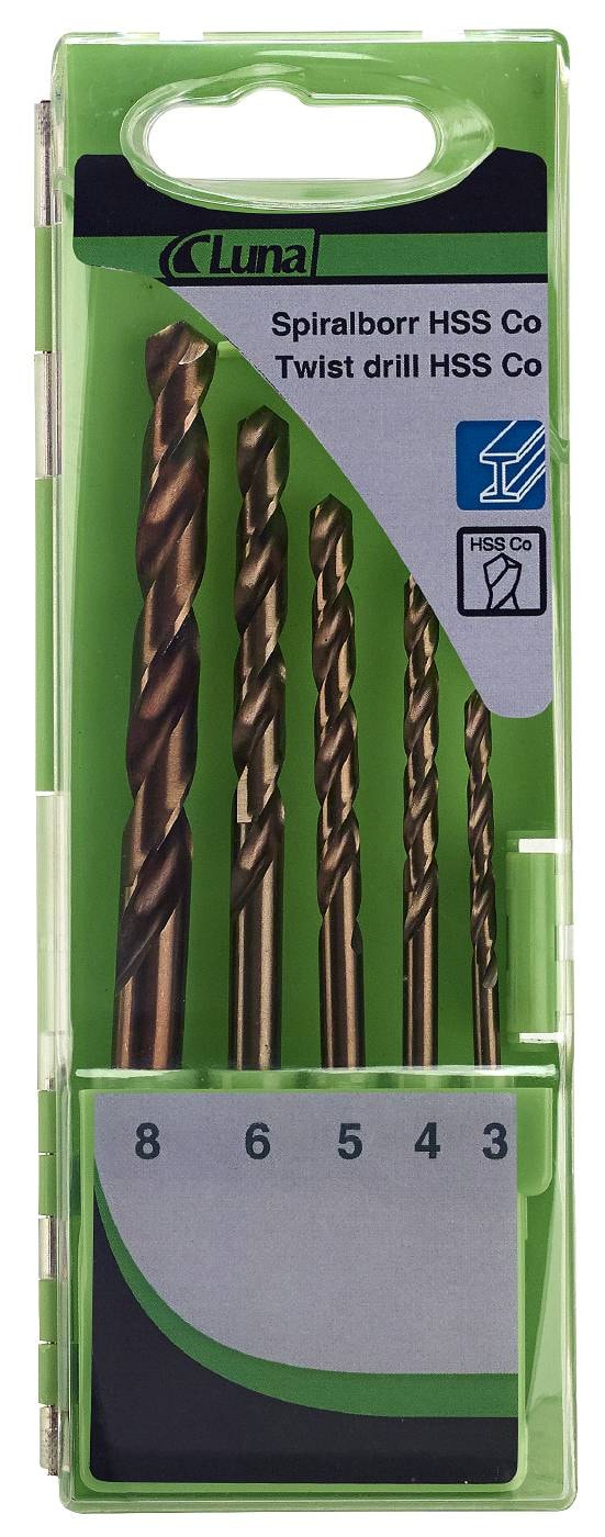 Luna spiralborsæt kobolt 5 dele