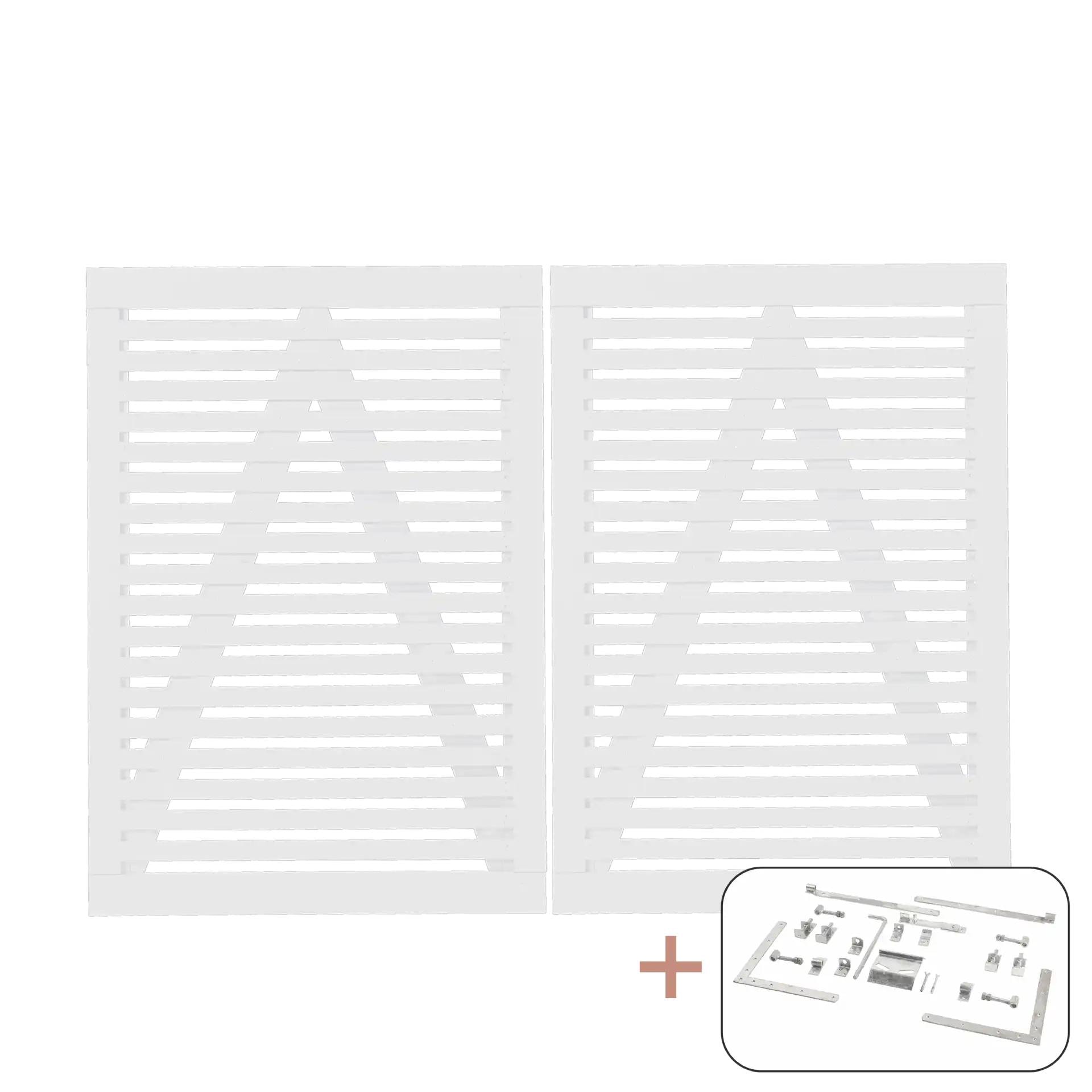 Plus Tokyo dobbeltlåge grundmalet i hvid inkl. beslag 200 x 140 cm