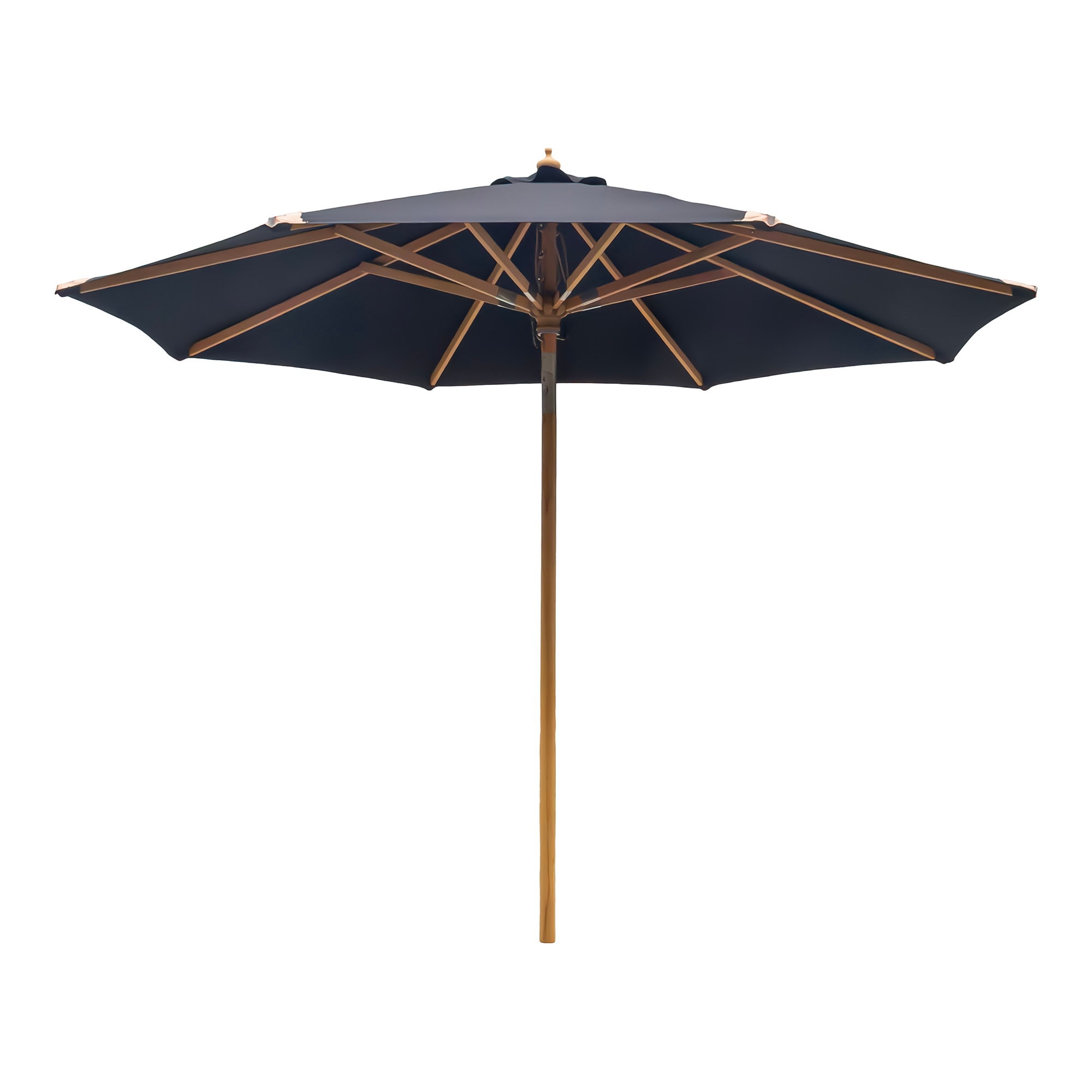 House Nordic Austin parasol med tilt træstok sort Ø300 cm