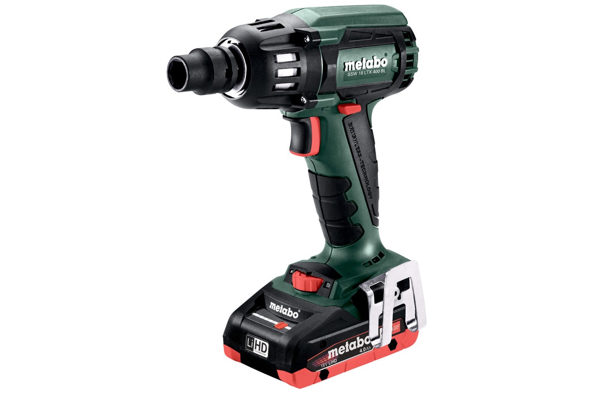 Metabo slagnøgle SSW 18 LTX 400 BL med 2x4Ah batterier og lader