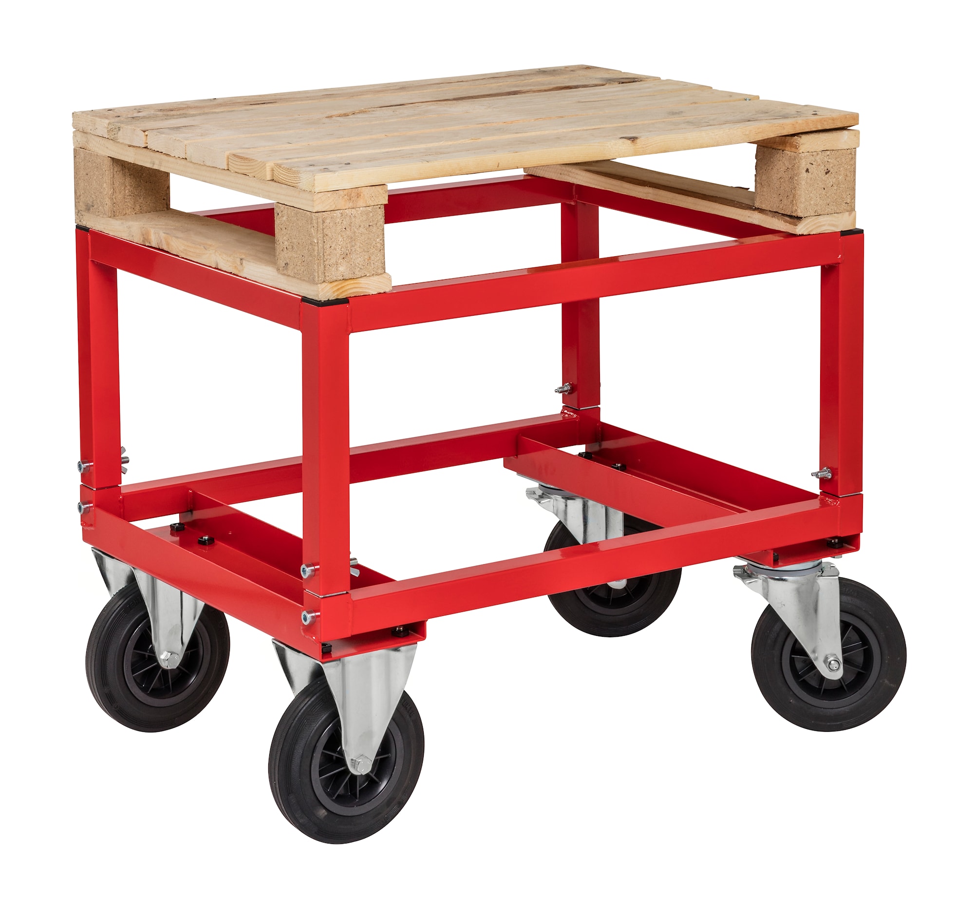 Kongamek rød pallevogn, halv KM222-HB