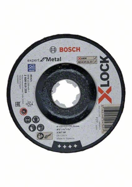 Bosch X-LOCK Expert for Metal, til forsænket slibning