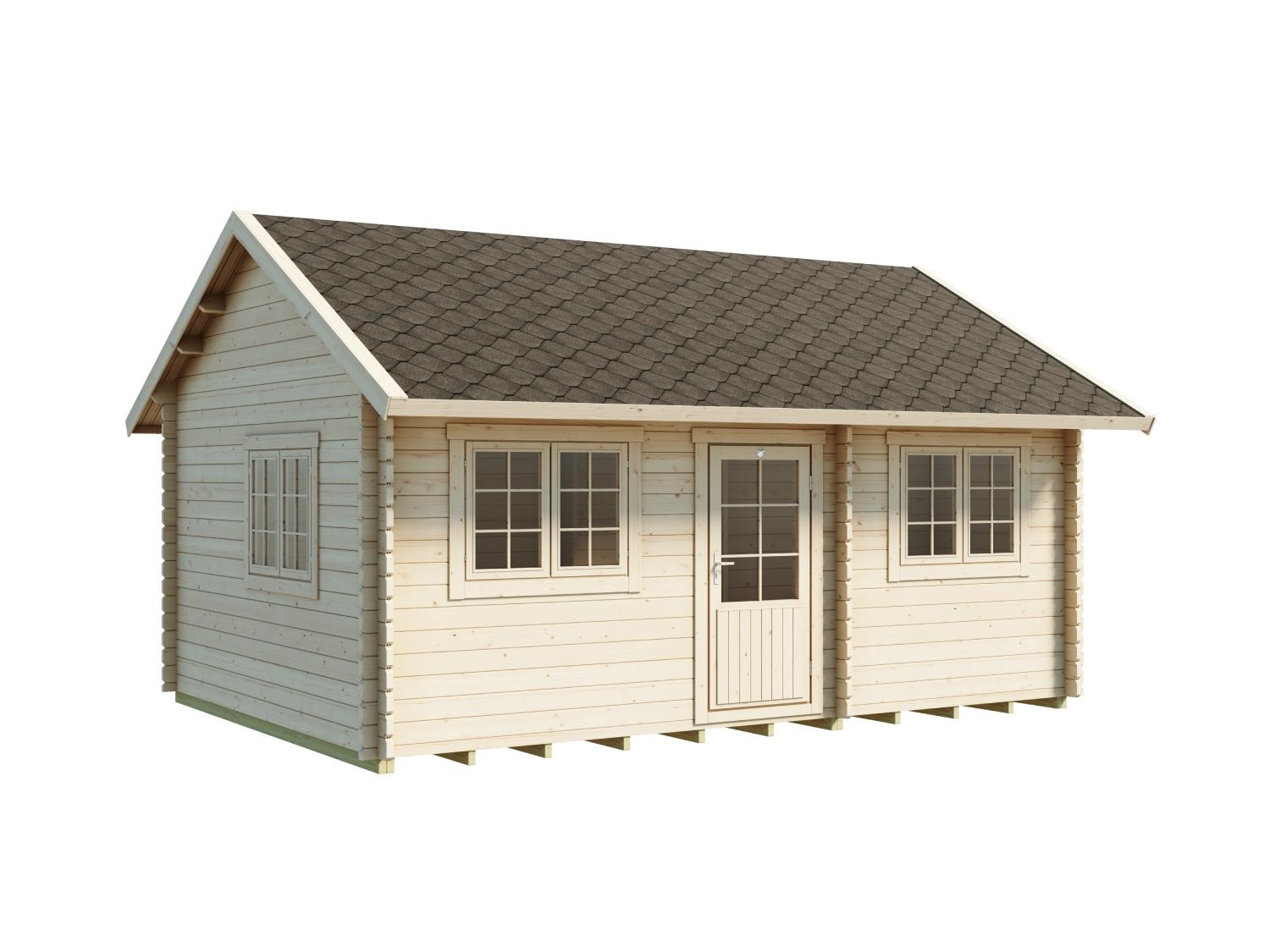 Luoman Lillevilla 100C-4 hytte med hems inkl. tagshingels 22 m2