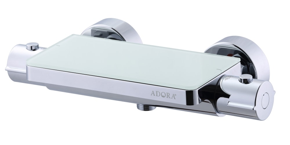 Adora Exigo Comfort Plus CC150 termostatarmatur krom/hvid glas