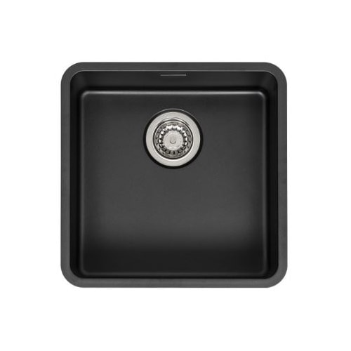 Lavabo Ohio Jet Black køkkenvask i coated stål 40 x 40 cm