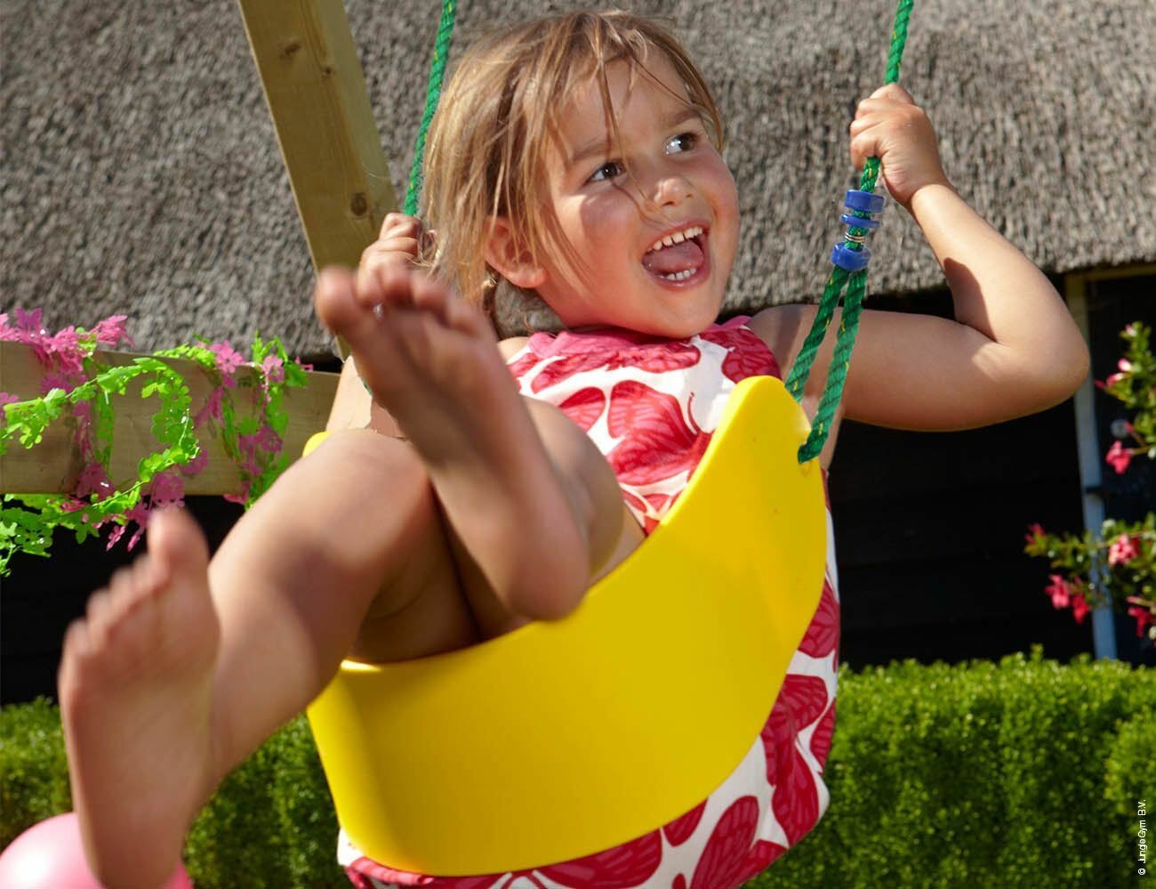 Jungle Gym Sling Swing gul, komplet inkl. reb og kroge