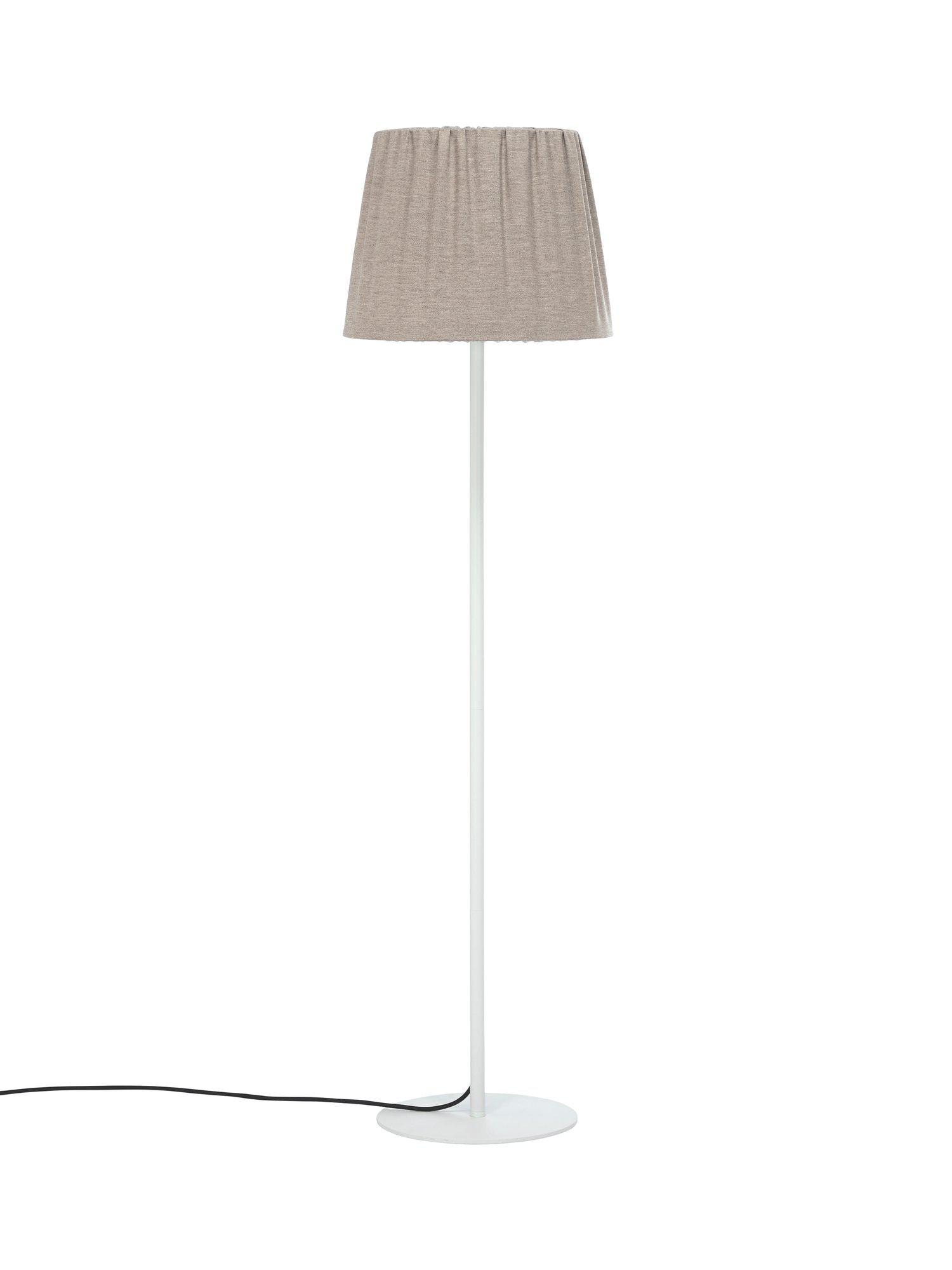 PR Home Agnar Outdoor gulvlampe bølget i hvid/beige 140 cm