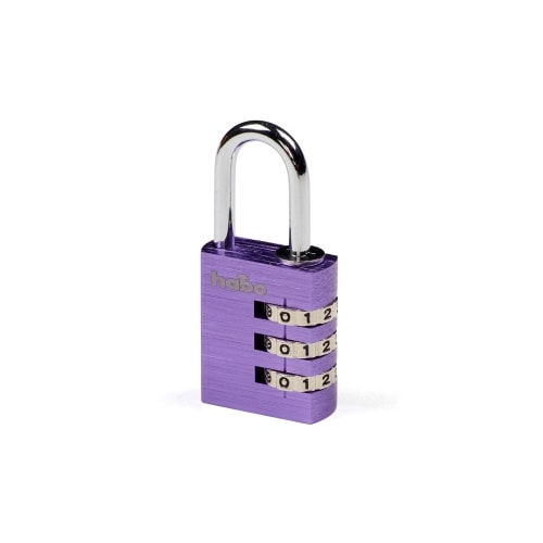 Habo hængelås massiv aluminium lilla 31 mm 203-30
