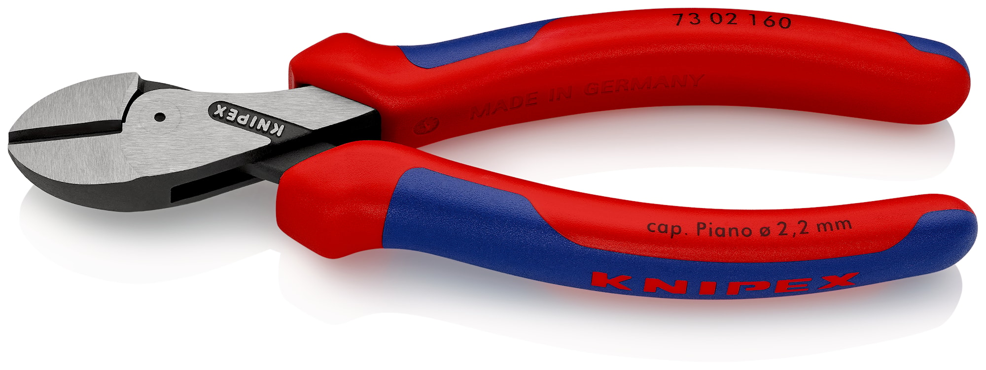 Knipex X-Cut skævbider kompakt med høj udveksling, sort atramenteret 160 mm