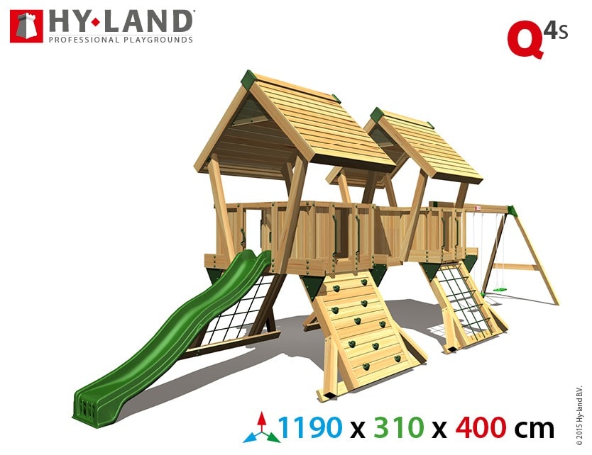 Hy-land Q projekt 4 legeplads med gyngemodul til offentlig brug