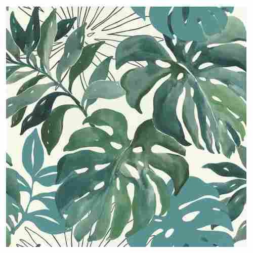 Rasch Studio 2021 Selection tapet Palmeblade grøn 0,53 x 10 meter 526608