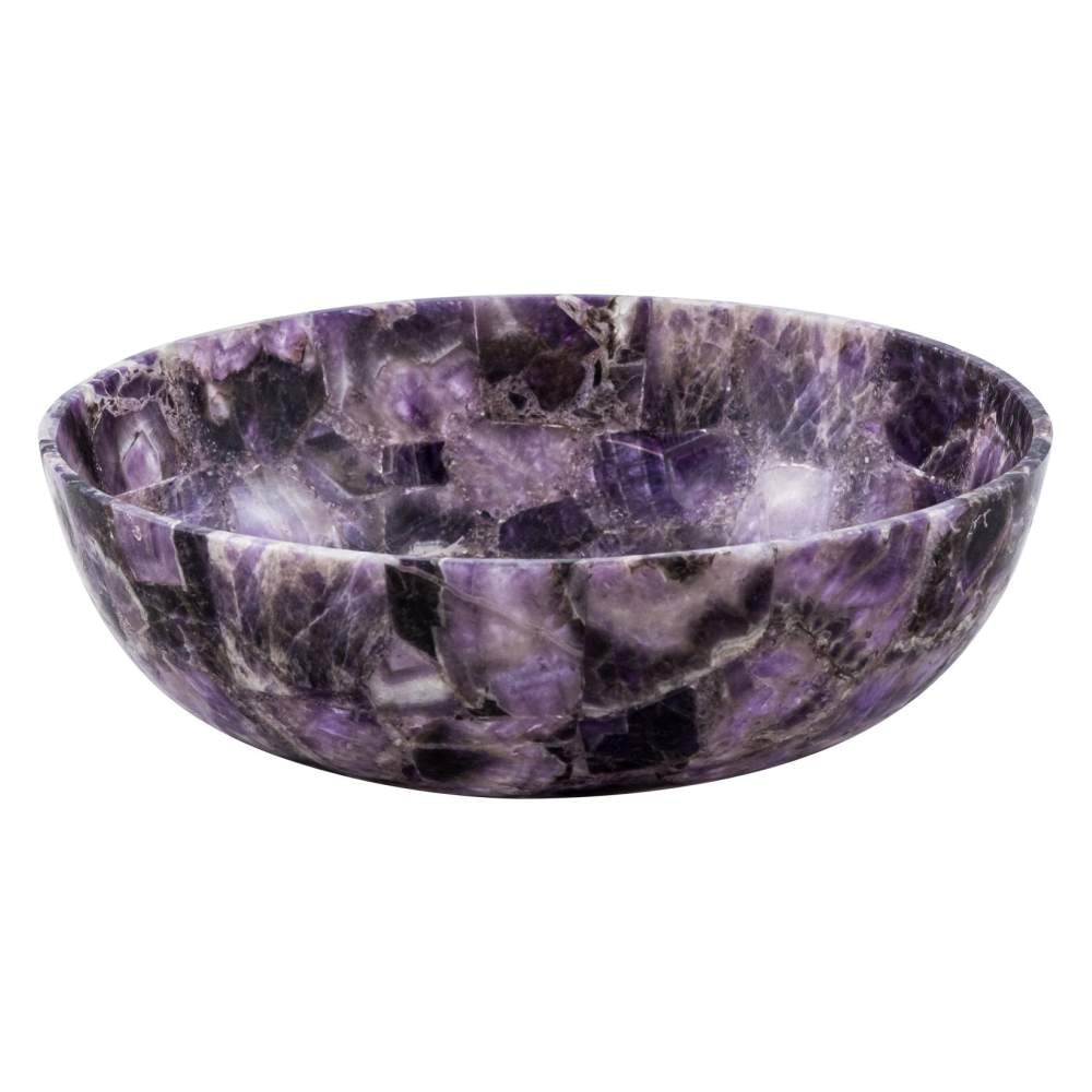 GemLook GL445 håndlavet håndvask i lilla halvædelsten Ø40 cm