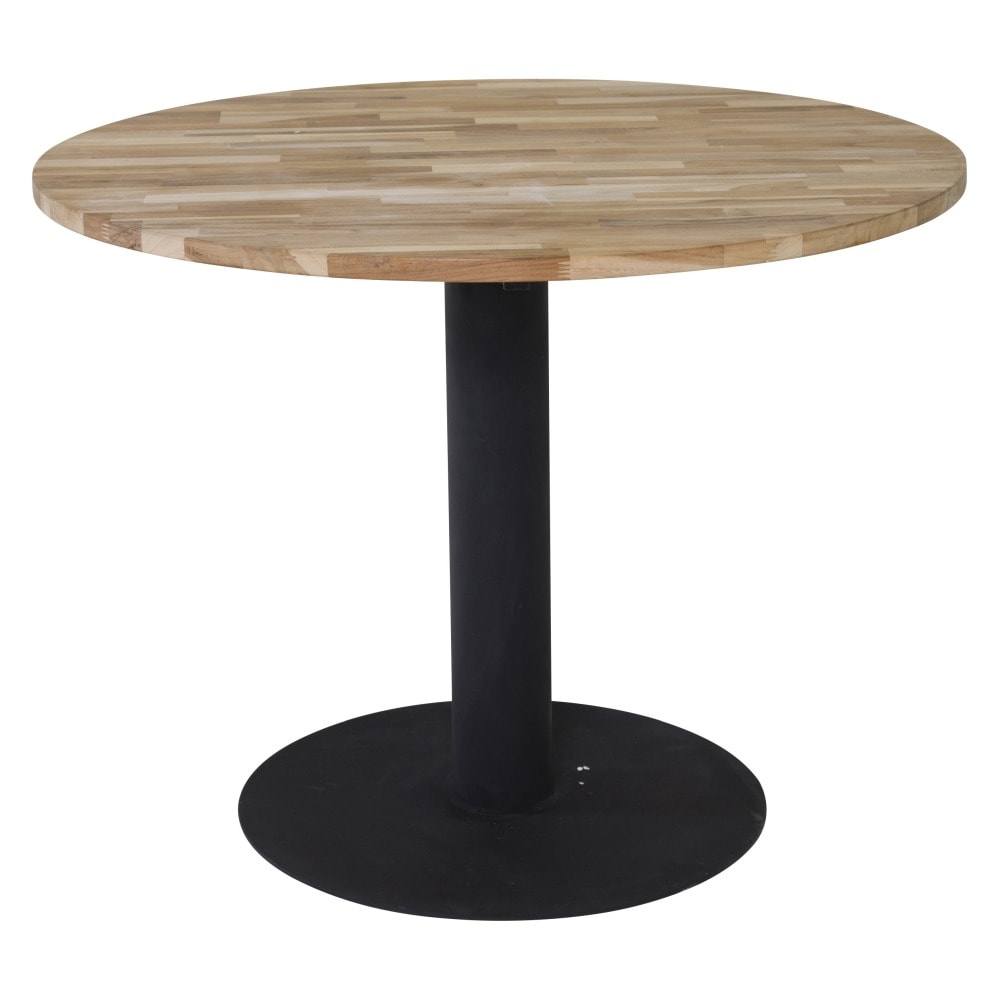 Venture Design Cirebon spisebord i sort og naturtræ Ø140 cm