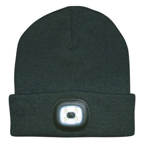 Ryom strikhue med LED lys, genopladelig 180 lumen