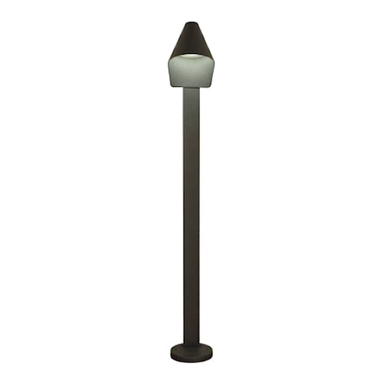 Aneta Lighting Hood LED bedlampe i grå aluminium H100 cm