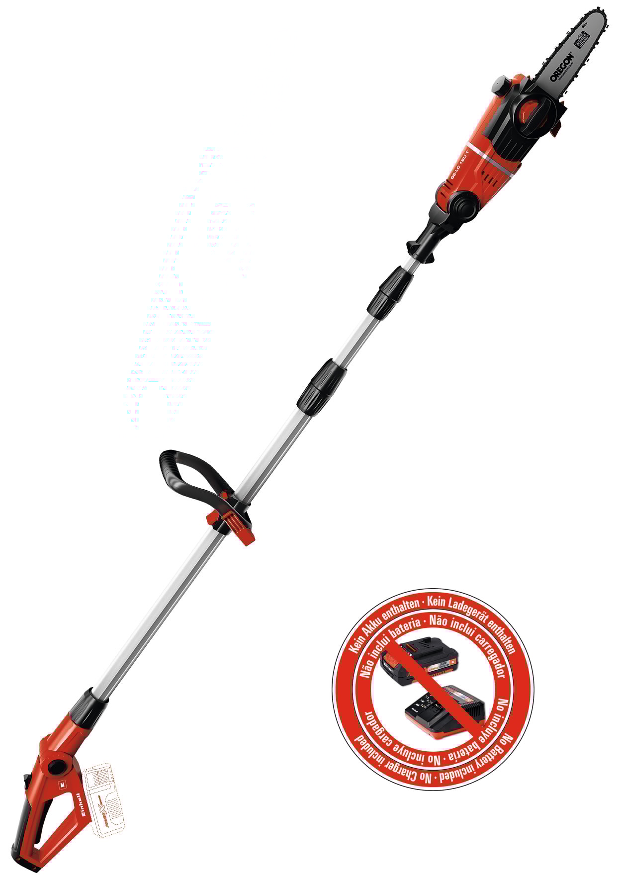 Einhell GE-LC 18 Li T grensav med teleskopskaft uden batteri og lader